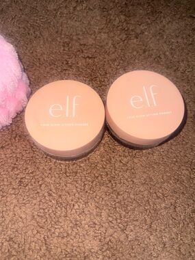 e.l.f. Halo Glow Setting Powder - Peachy Pink (2 Pack) plus makeup headband